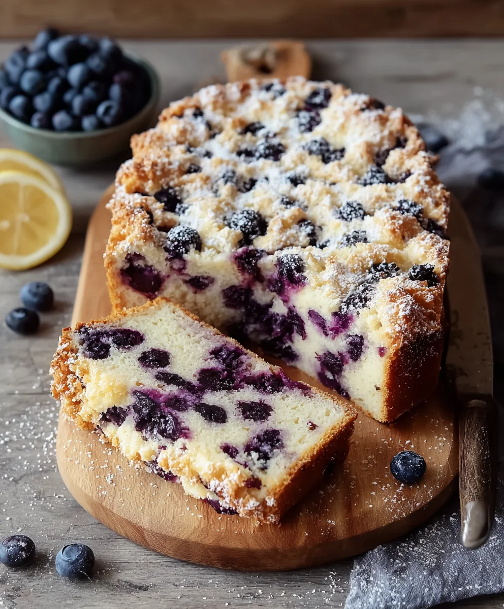 Blueberry Lemon Brioche Cake- Easy & Delicious