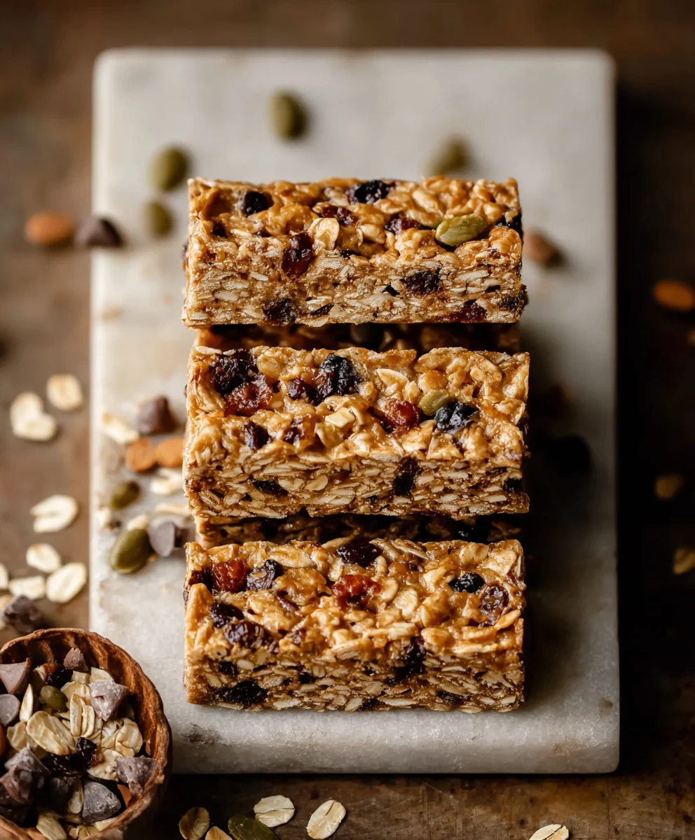 Soft-Baked Peanut Butter Granola Bars-Easy Recipe