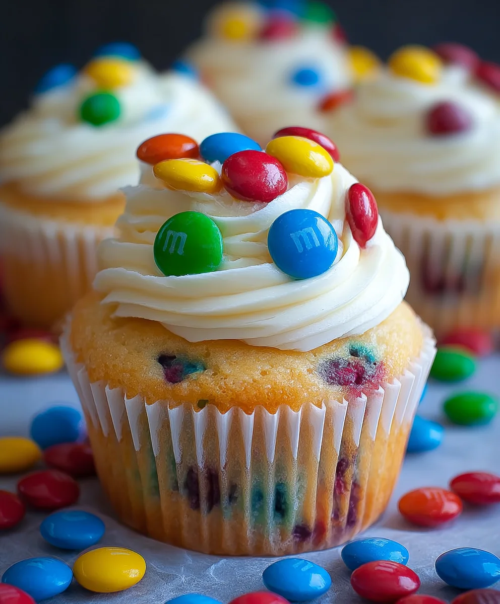 Easy M&M Cupcakes-Fun Treat Recipe