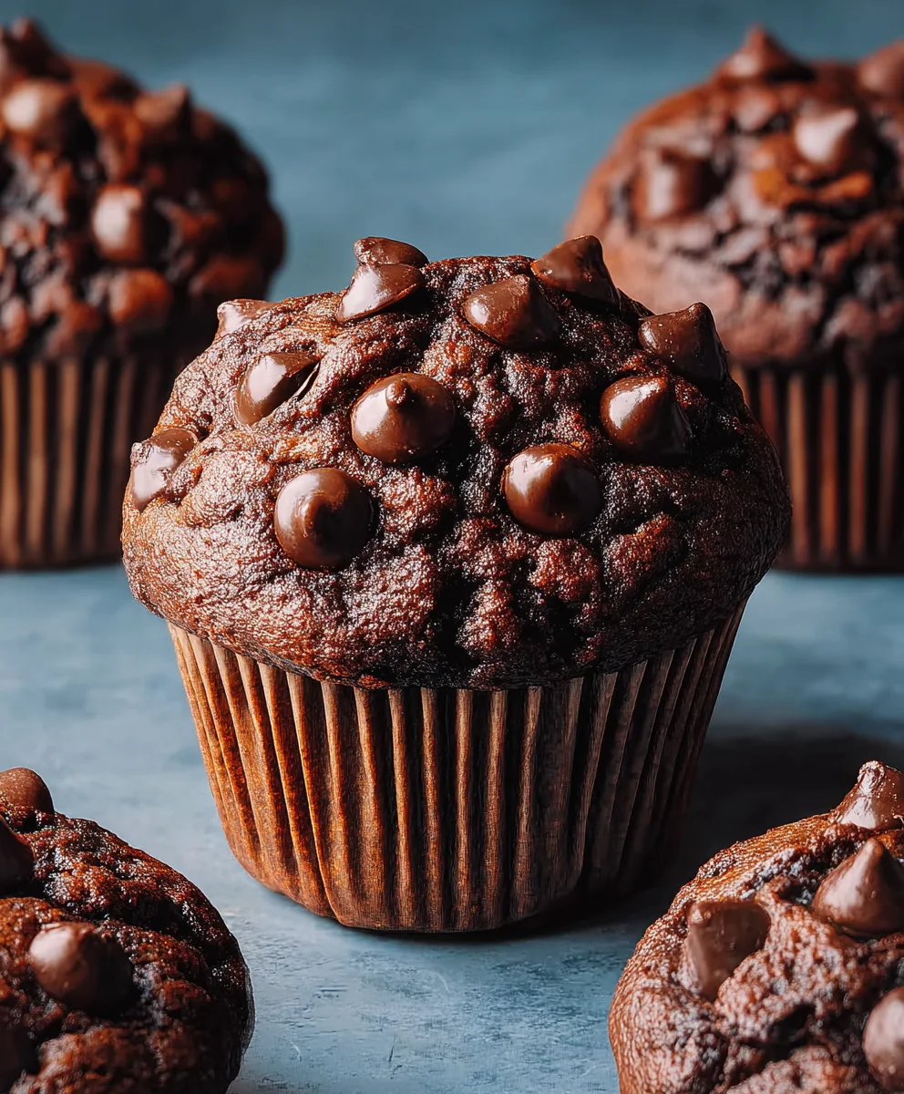 Best Double Chocolate Chip Muffins-Easy Recipe