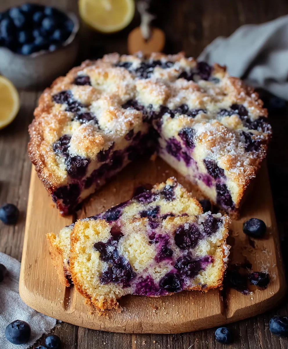 Blueberry Lemon Brioche Cake- Easy & Delicious