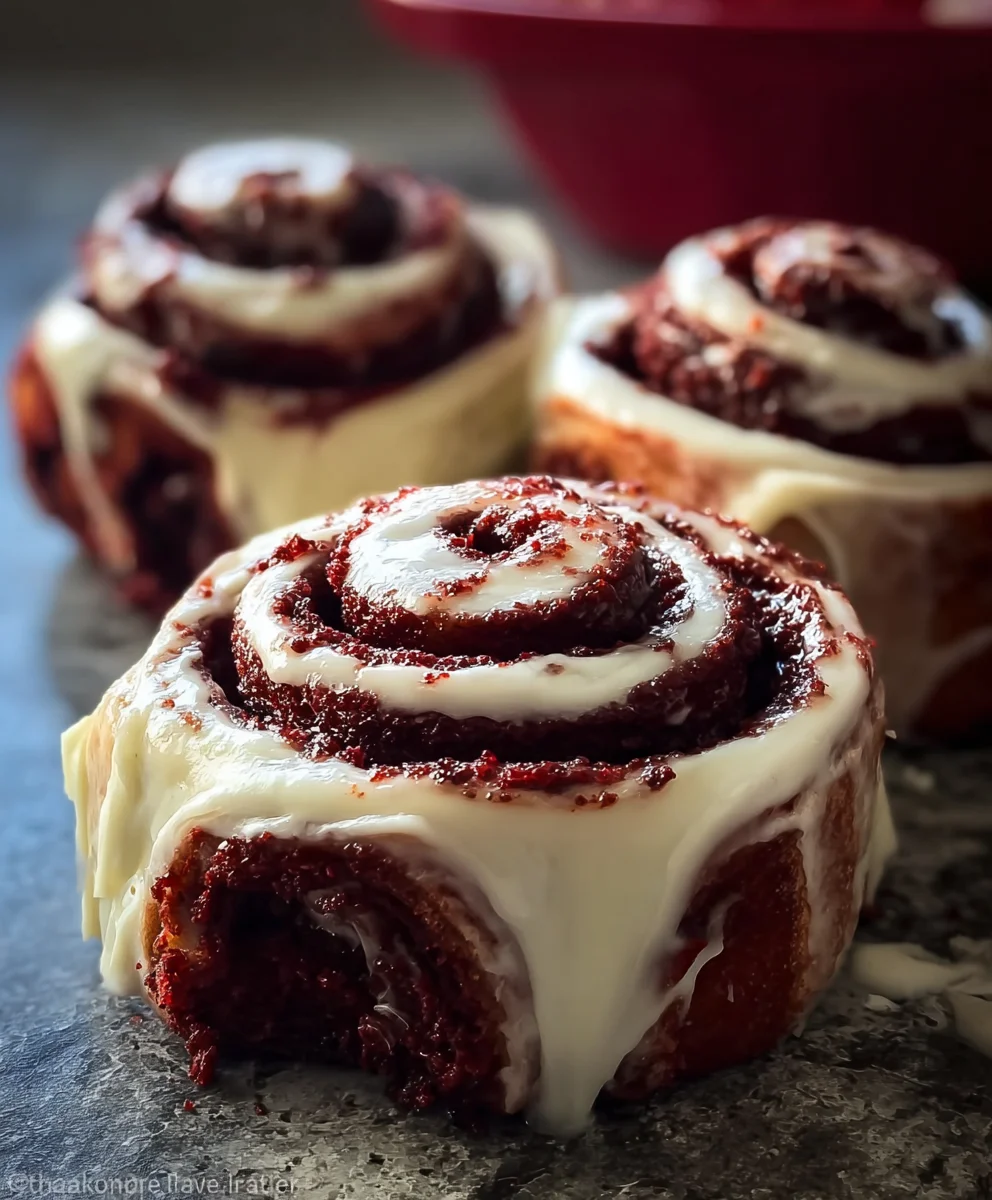 Delicious Red Velvet Cinnamon Rolls Recipe
