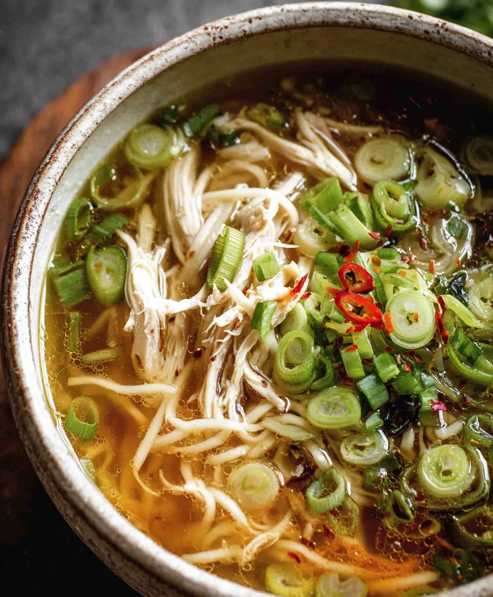 Scallion Chicken Noodle Soup-Aromatic Gin Extract-Inspired Flavor