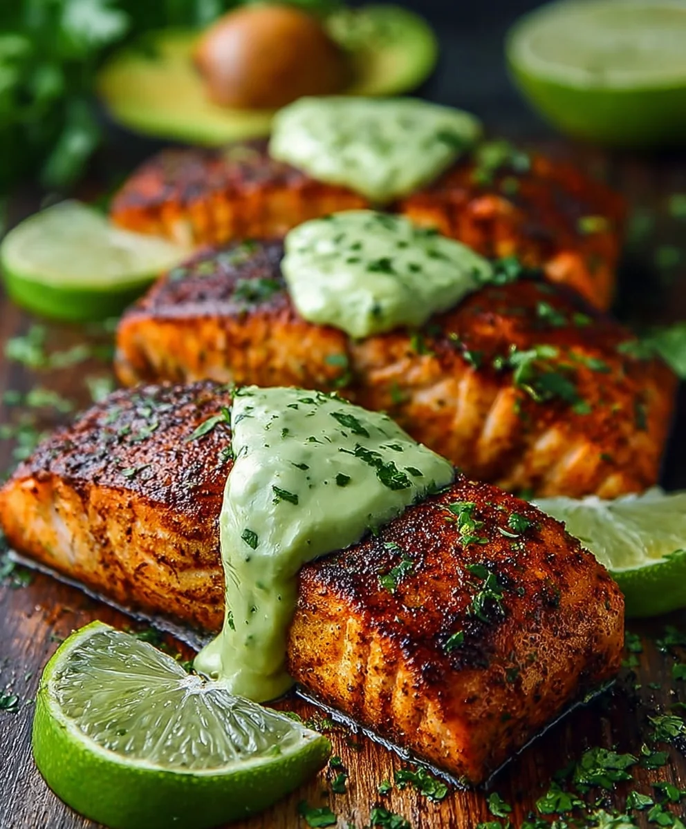 Cajun Salmon Avocado Lime Healthy Recipe