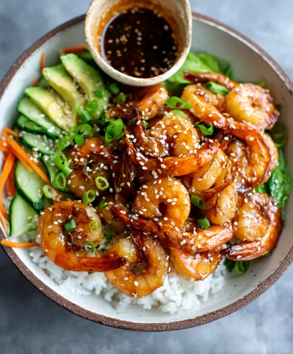 Honey Garlic Shrimp Bowls-Quick & Easy Dinner