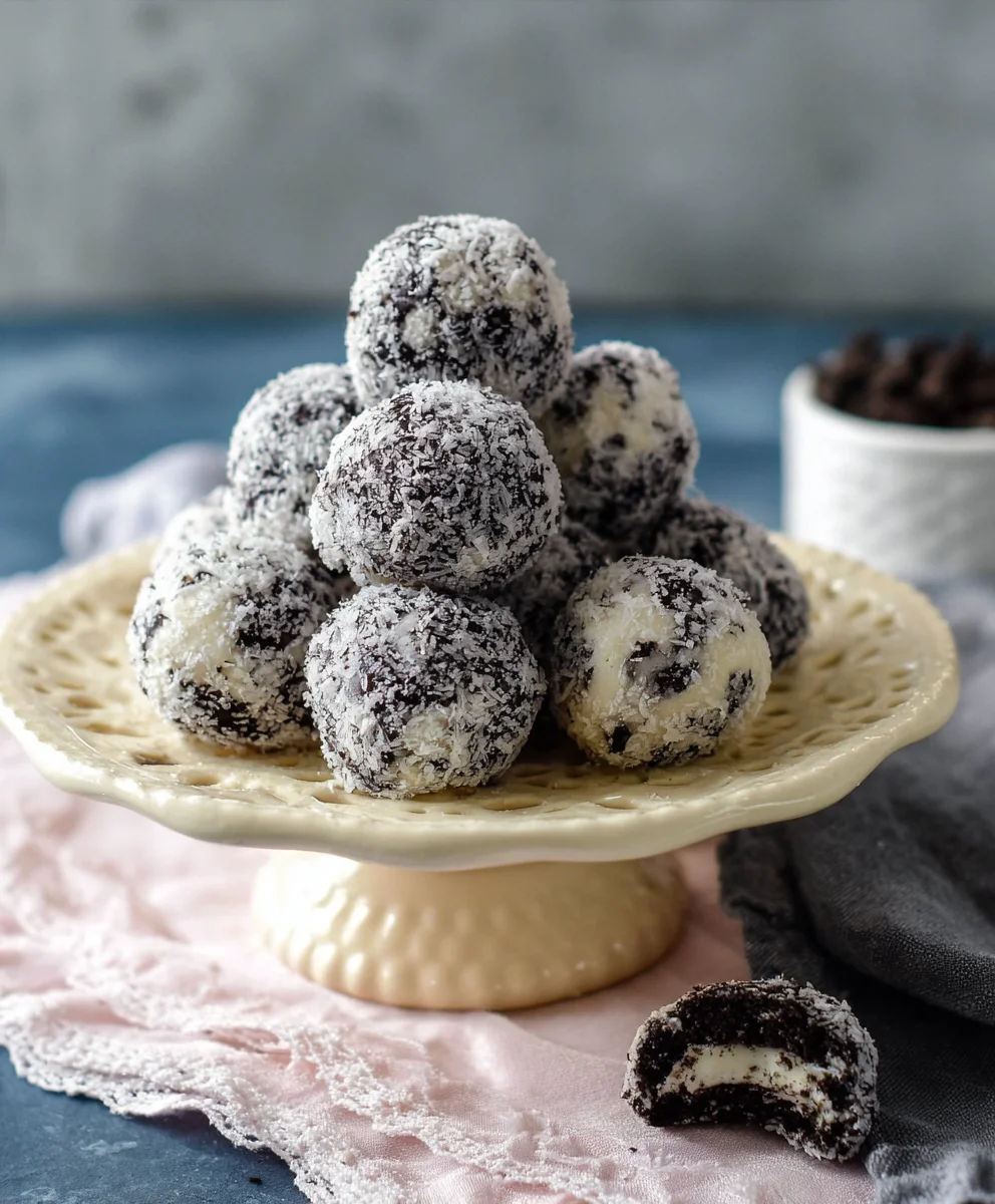 Snowball Oreo Cookie Balls-Easy No-Bake Treat