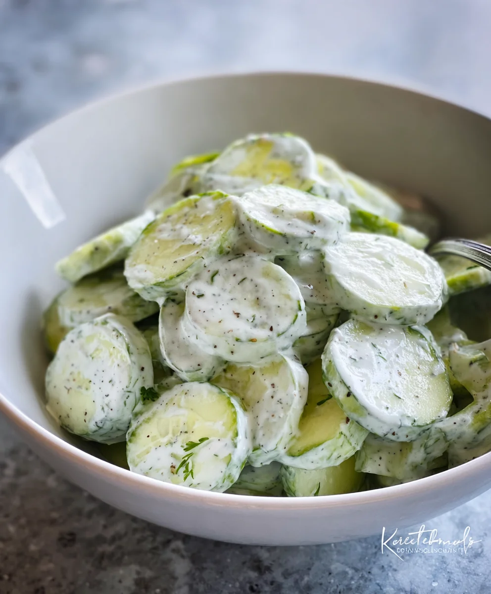Creamy Cucumber Salad - Easy & Refreshing Recipe