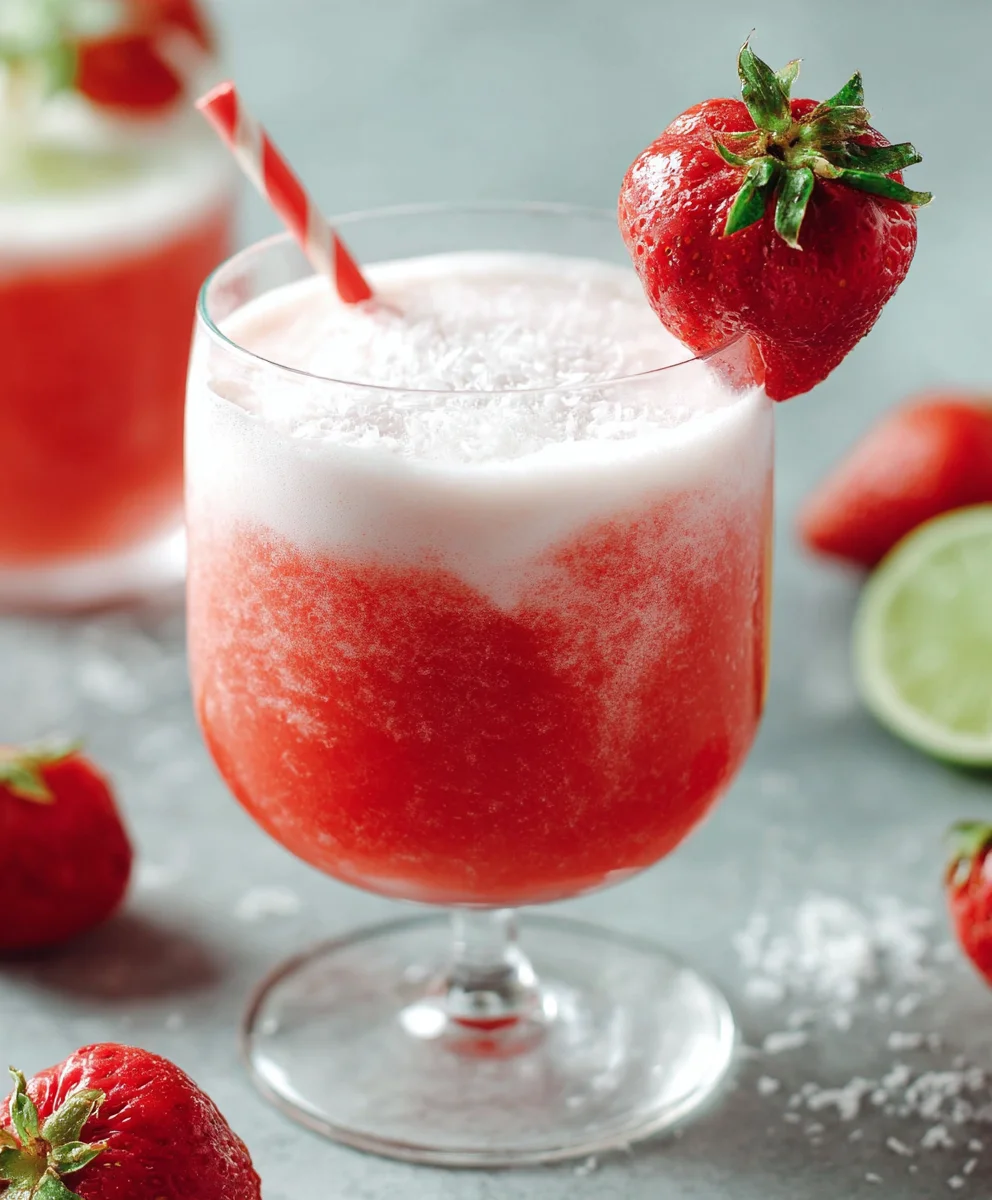 Strawberry Coconut Daiquiri Recipe - Refreshing Non-Non-Non-Alcoholic Alternativeic Treat
