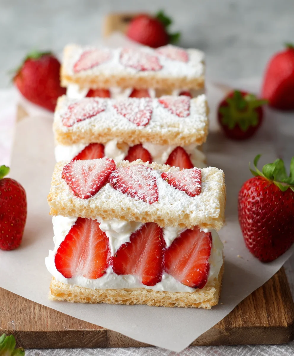 Strawberry Cream Sandwiches-Easy & Delicious Treat
