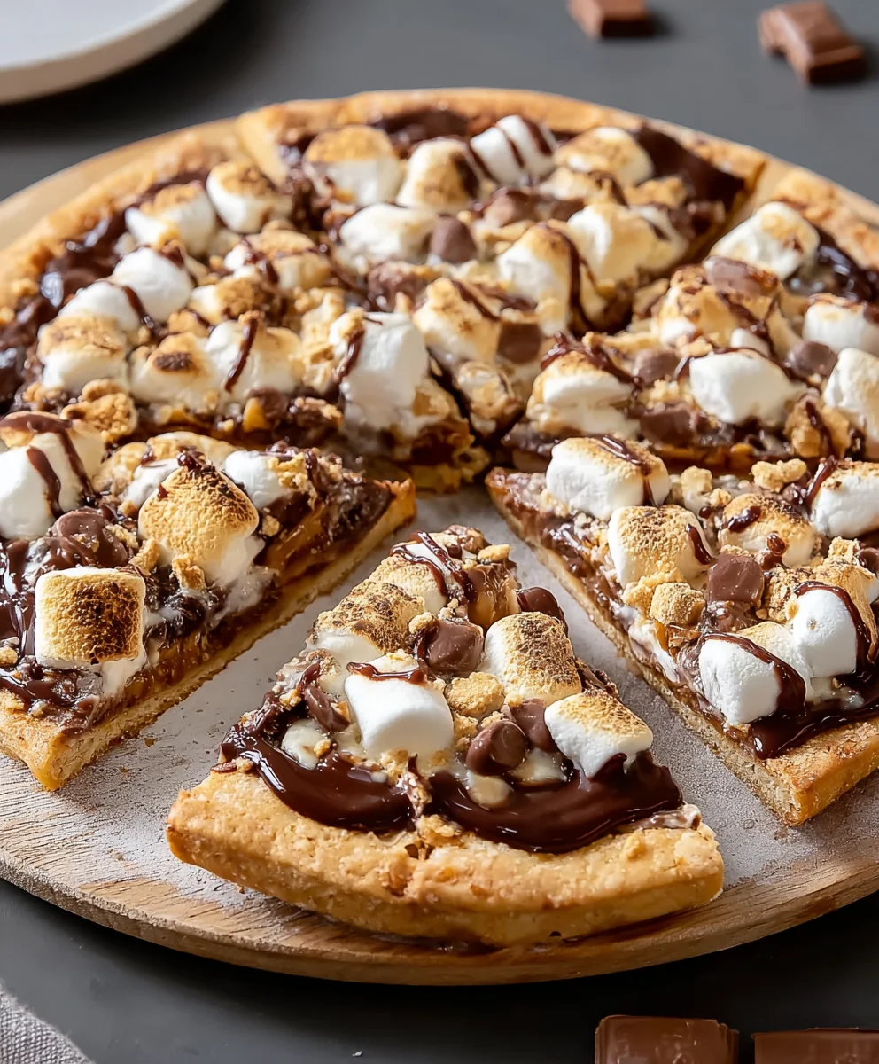 Easy S'mores Pizza Recipe-Kid Friendly Dessert