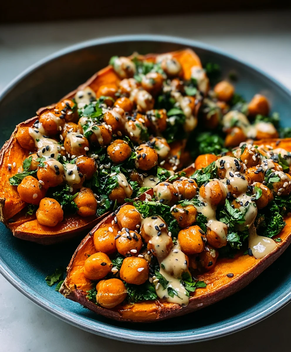 Sweet Potatoes Tahini Butter Chickpeas Recipe