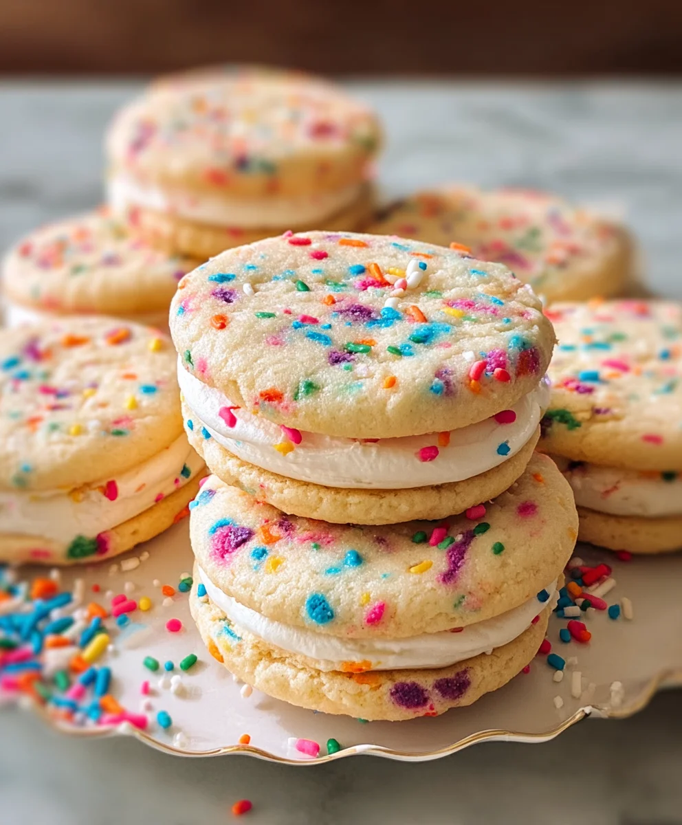 Funfetti Sandwich Cookies-Easy Festive Treat