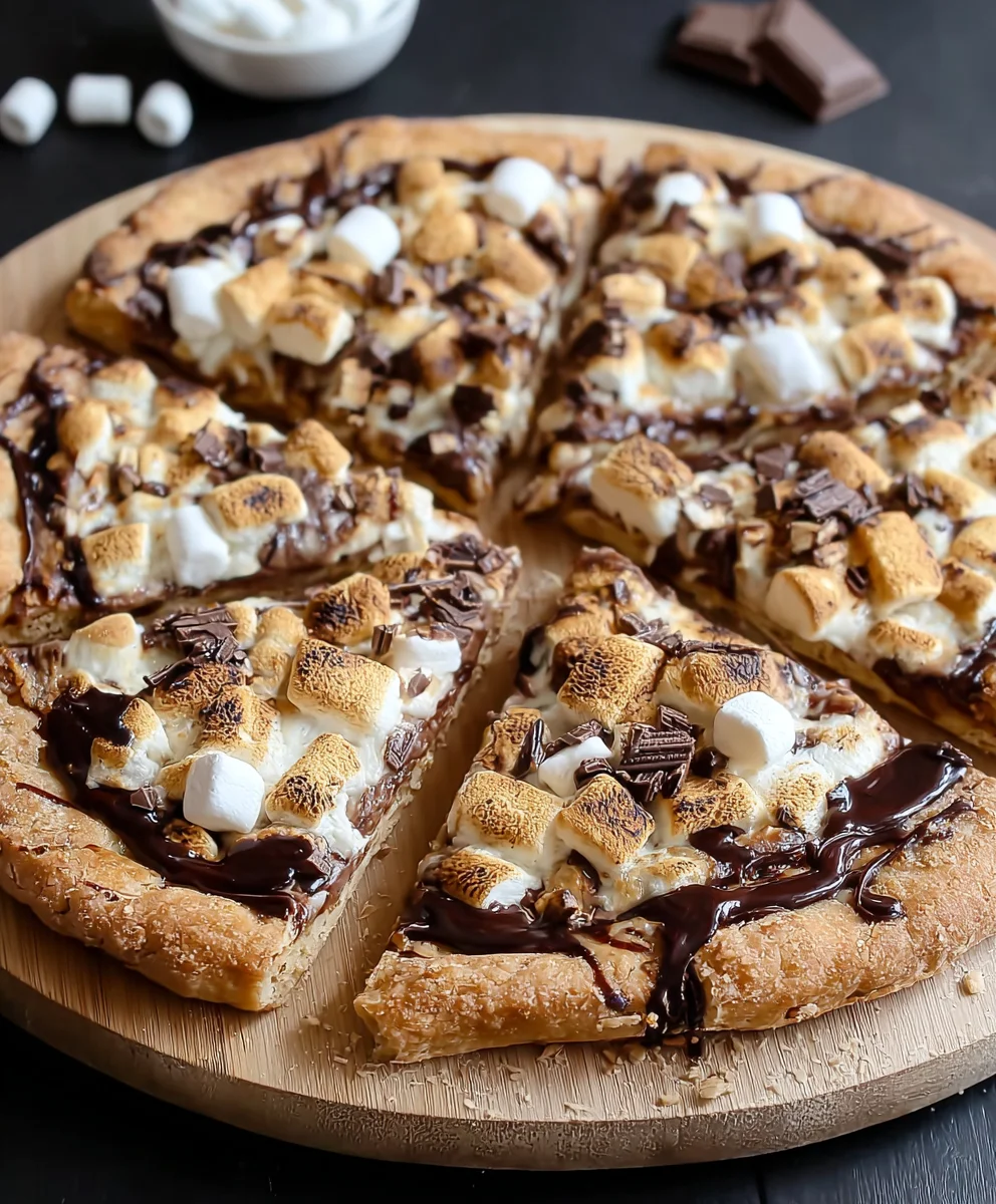 Easy S'mores Pizza Recipe-Kid Friendly Dessert