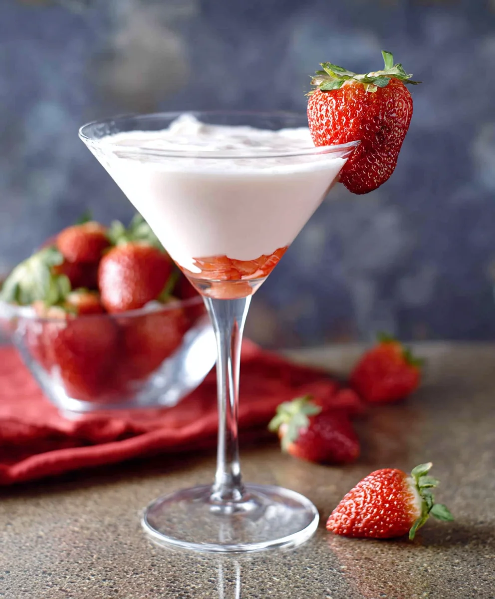 Strawberry Shortcake Cocktail-Boozy Dessert Drink