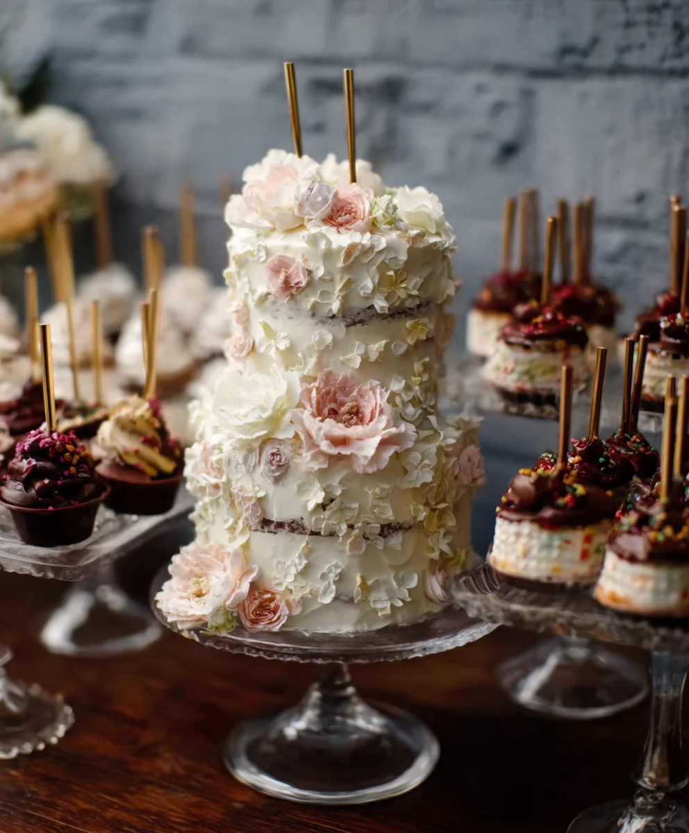 Elegant Wool Factory Black Tie Wedding - Flower Grandma Style