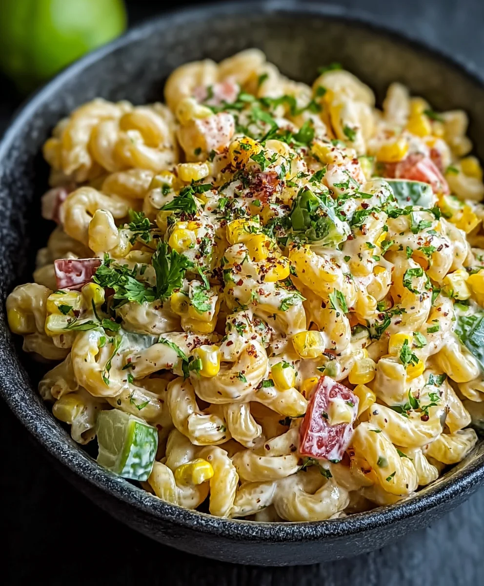 Mexican Street Corn Pasta Salad Recipe - Easy & Delicious