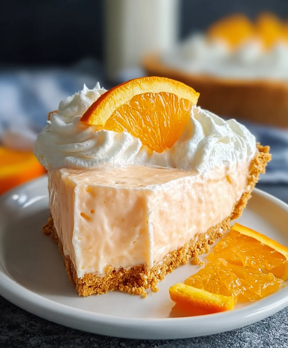 Easy Jello Creamsicle Pie Recipe-Cool Summer Treat