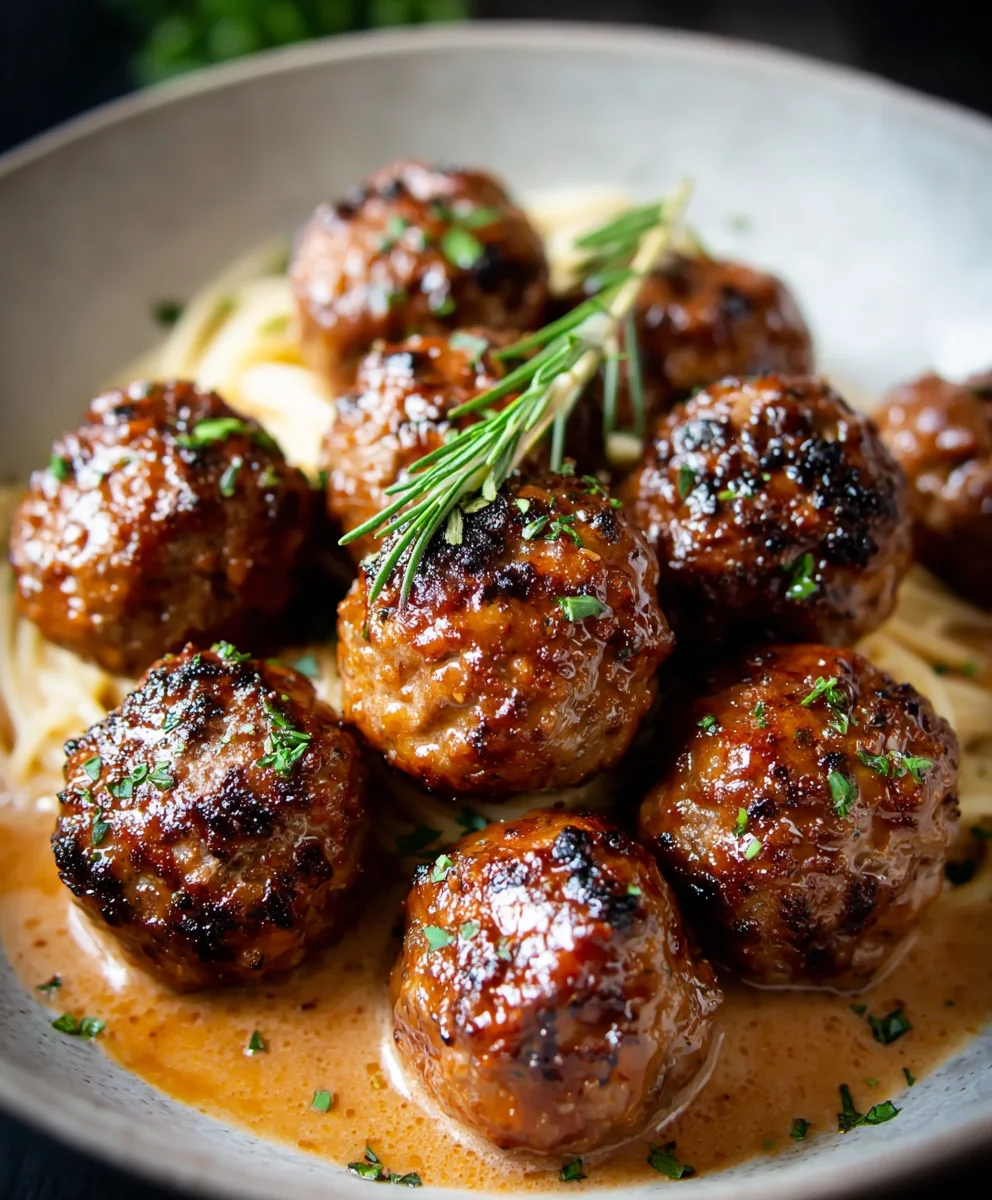 Savory Beef and Apple Meatballs-Sweet & Easy Recipe