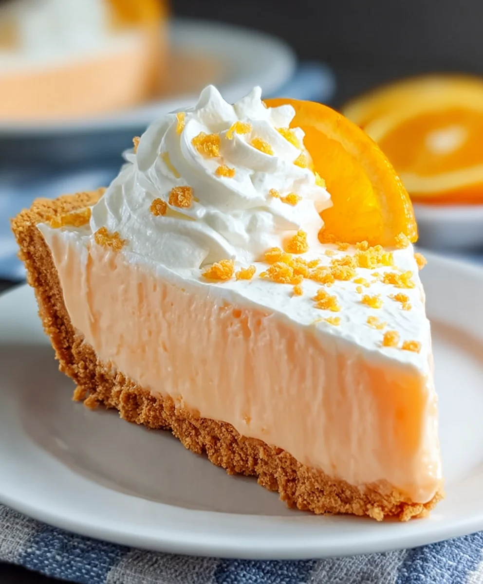 Easy Jello Creamsicle Pie Recipe-Cool Summer Treat