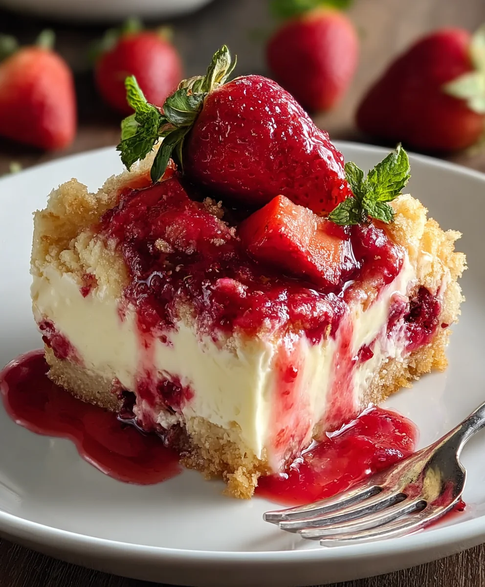 Easy Strawberry Cheesecake Dump Cake Recipe