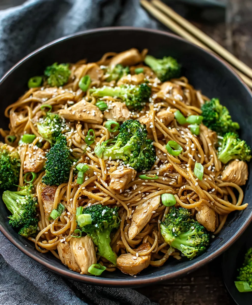 Healthy Sesame Noodles Chicken Broccoli Recipe