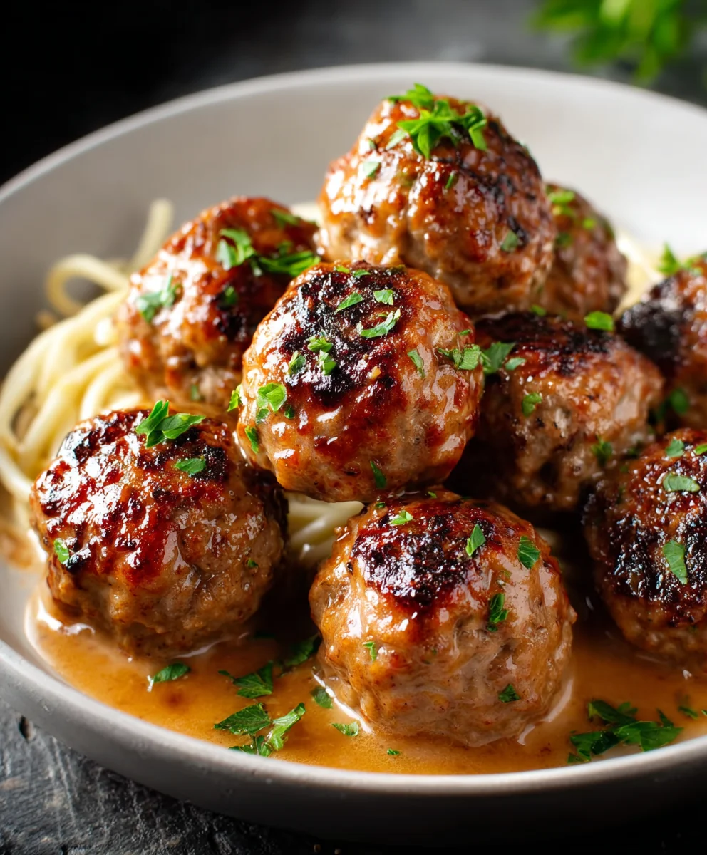 Savory Beef and Apple Meatballs-Sweet & Easy Recipe