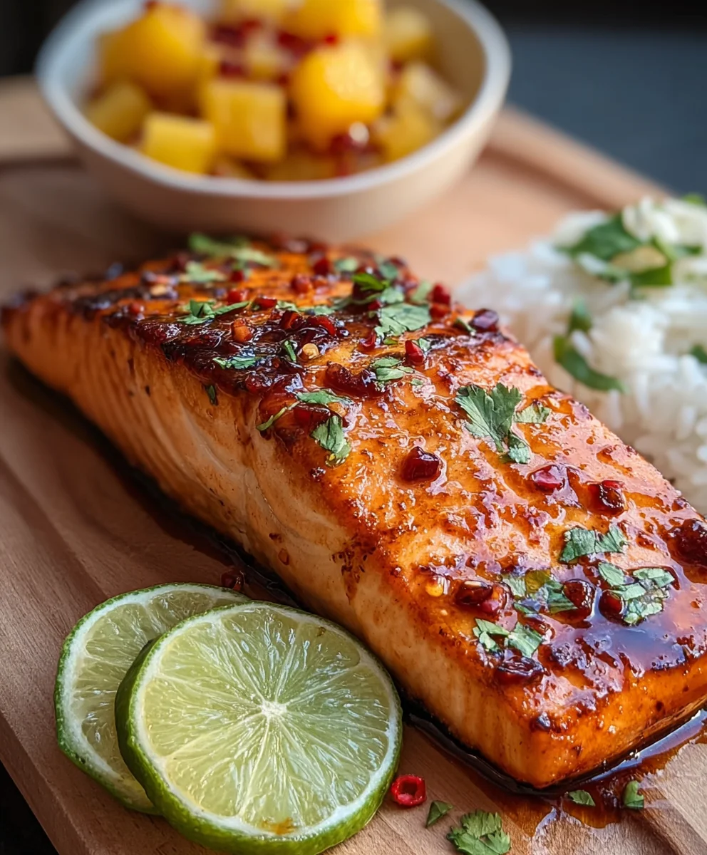 Pineapple Chipotle Salmon-Sweet Spicy Grilled Flavor