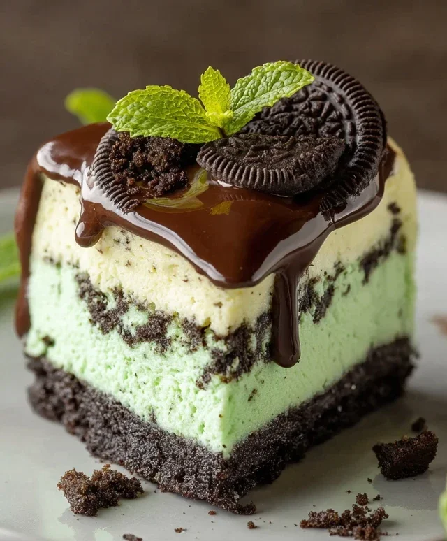 Mint Oreo Cheesecake Delight