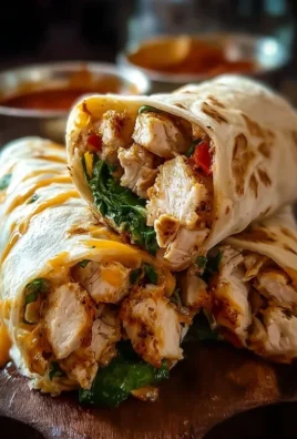 Cheesy Garlic Chicken Wraps