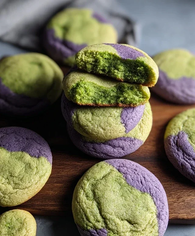 Matcha Ube Cookies