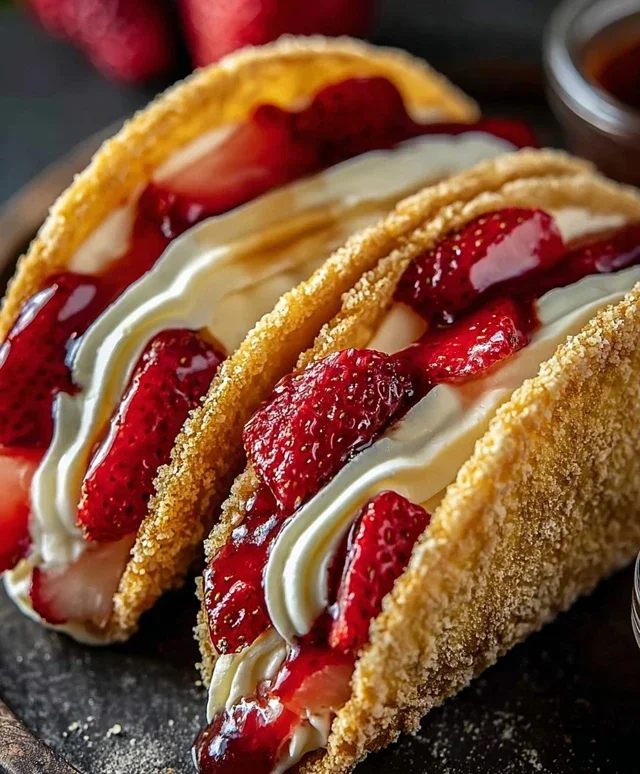 Strawberry Cheesecake Dessert Tacos