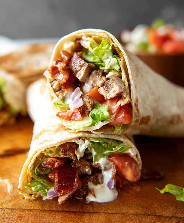 Crispy Chicken Beef Beef Bacon Ranch Wrap
