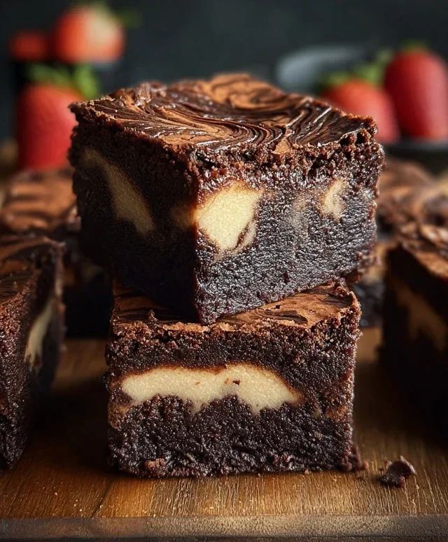 Dark Chocolate Cheesecake Brownies