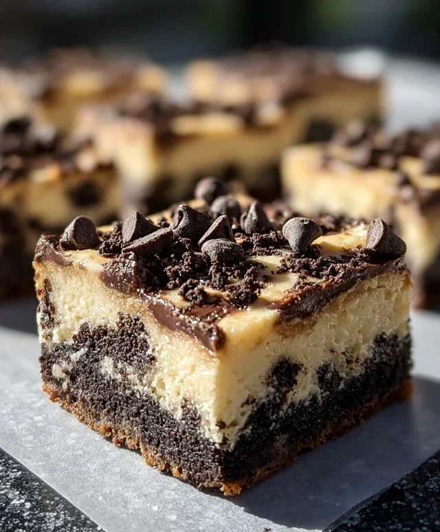 Chocolate Chip Oreo Cheesecake Bars