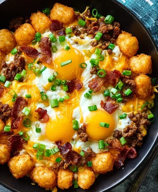 Beef Beef Bacon Egg And Cheese Breakfast Totchos