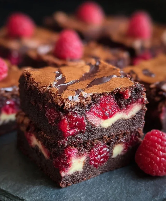 Raspberry Swirl Brownies