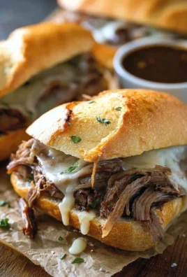 Crockpot French Dip Sandwiches