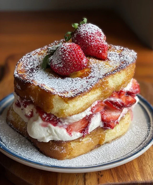 Strawberry Cream Cheese Stuffed French Toast