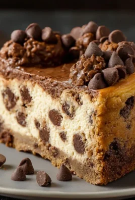 Chocolate Chip Cookie Bottomed Cheesecake