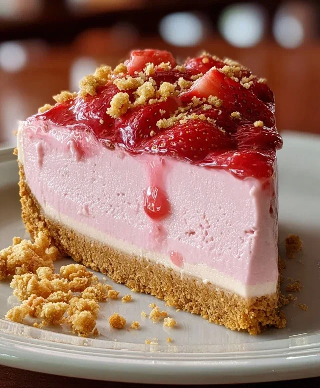 Strawberry Crunch Pink Cheesecake
