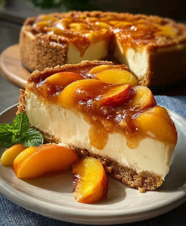 Peach Cobbler Cheesecake