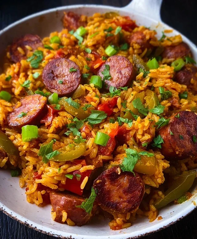 Cajun Sausage and Rice Skillet