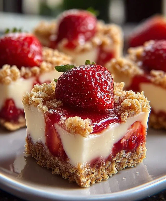 Strawberry Crunch Cheesecake Bites