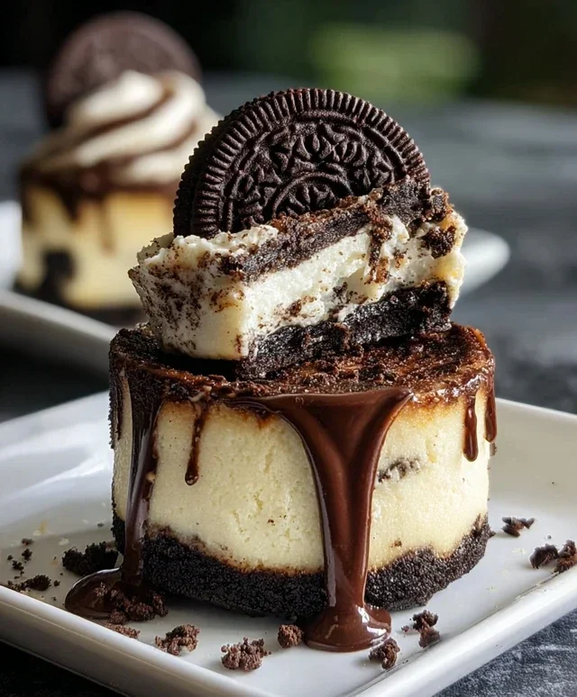 Oreo Overload Stuffed Mini Cheesecake