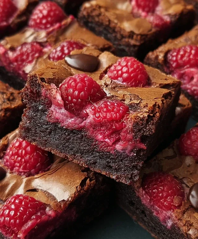 Raspberry Swirl Brownies
