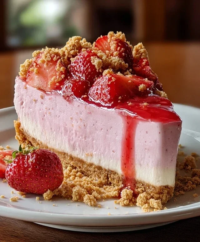Strawberry Crunch Pink Cheesecake