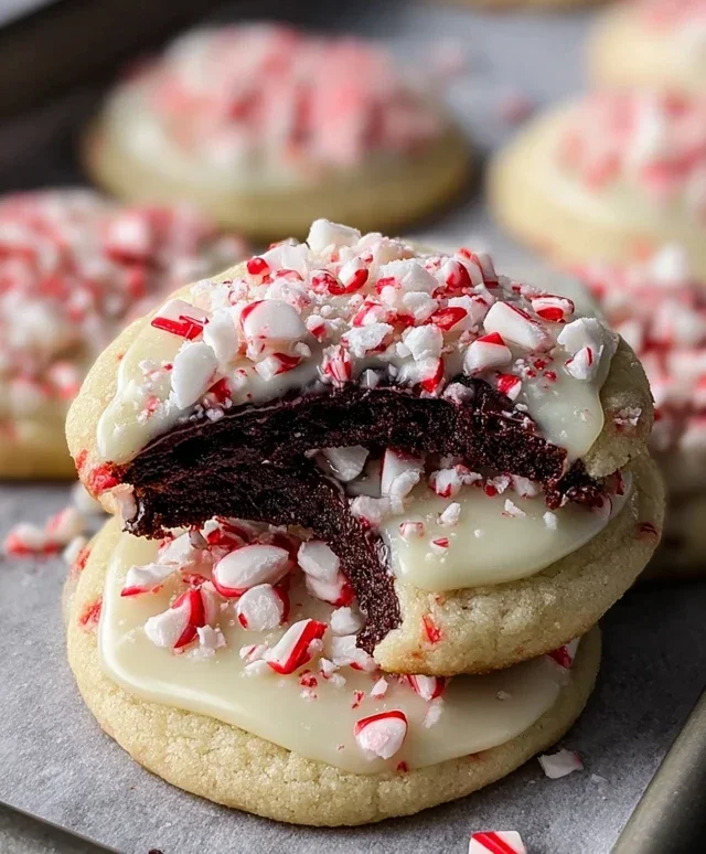 White Chocolate Peppermint Bark Cookies