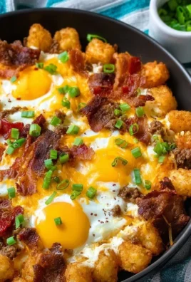 Beef Beef Bacon Egg And Cheese Breakfast Totchos