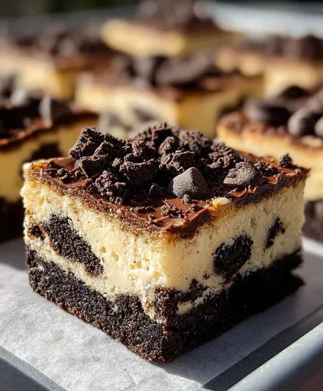 Chocolate Chip Oreo Cheesecake Bars