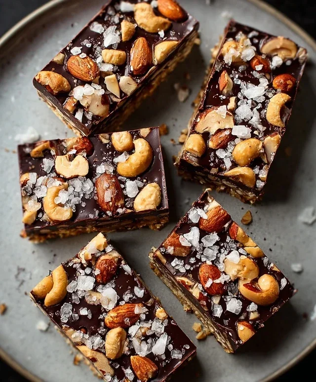 Dark Chocolate and Sea Salt Nut Bars